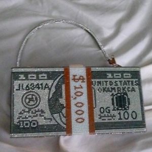 Rinestone money clutch purse💵🤷